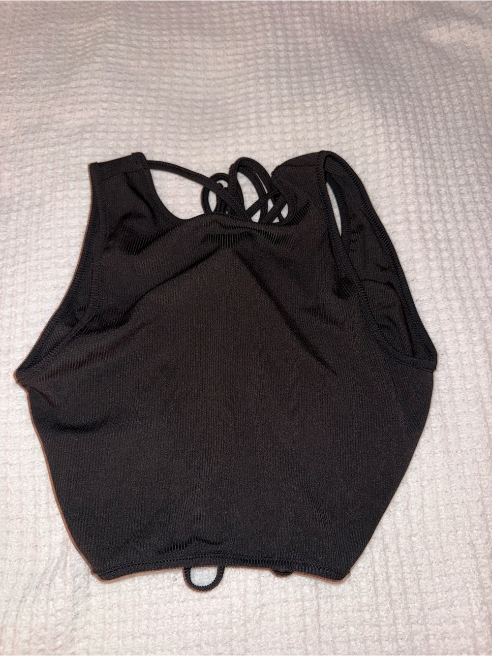 SHEIN Black Strappy Crop Tank
